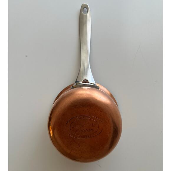 Polaris Norway Copper Clad Stainless Steel 1/3 Qt Butter Warmer Pan Excellent - Picture 4 of 7